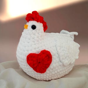 Chicken Amigurumi Pattern | Amigurumi Chicken with Heart Toy Pattern | Chicken Crochet Amigurumi | Crochet Amigurumi Tutorial - Easy Pattern