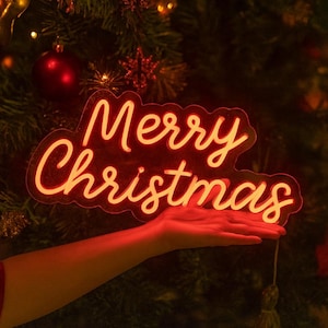 Custom Neon Christmas Sign – LED Merry Christmas Wall Art, Holiday Decor, Personalized Neon Light & Perfect Christmas Gift!