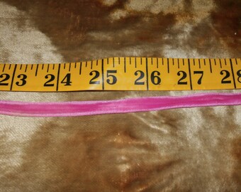 Vintage Pink Velvet Ribbon 1/4&quot; Wide, Listing is for One Yard, 18 Yards Available