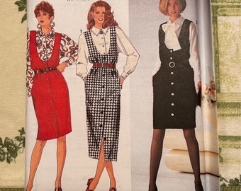 1990s Simplicity Pattern 9907 Misses Jumper, Blouse Size H5 6-14 Factory Folds