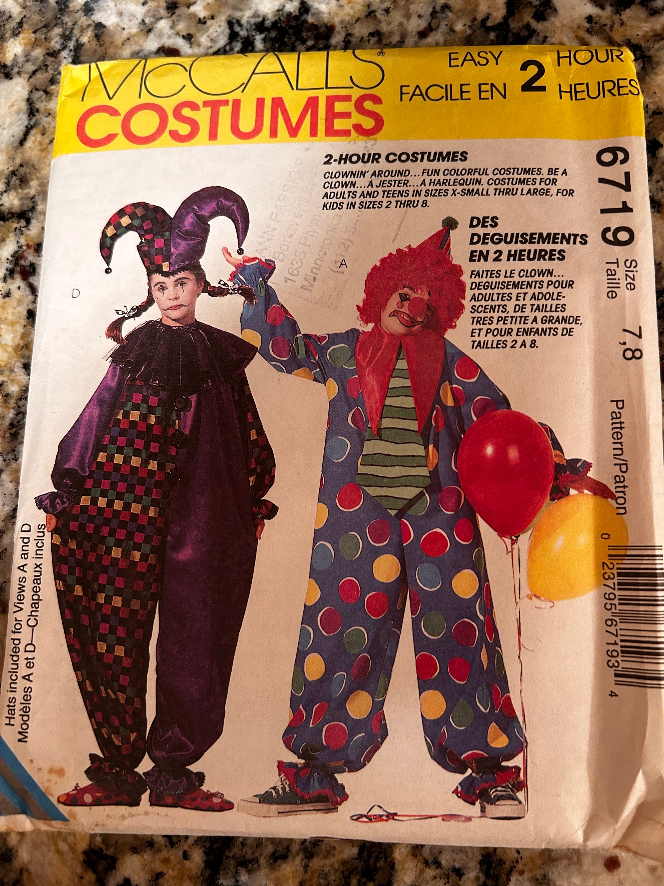  McCall's 8868 Sewing Pattern Childrens 2 Hour Costumes Cowboy &  Indians Size 7-8 : Arts, Crafts & Sewing