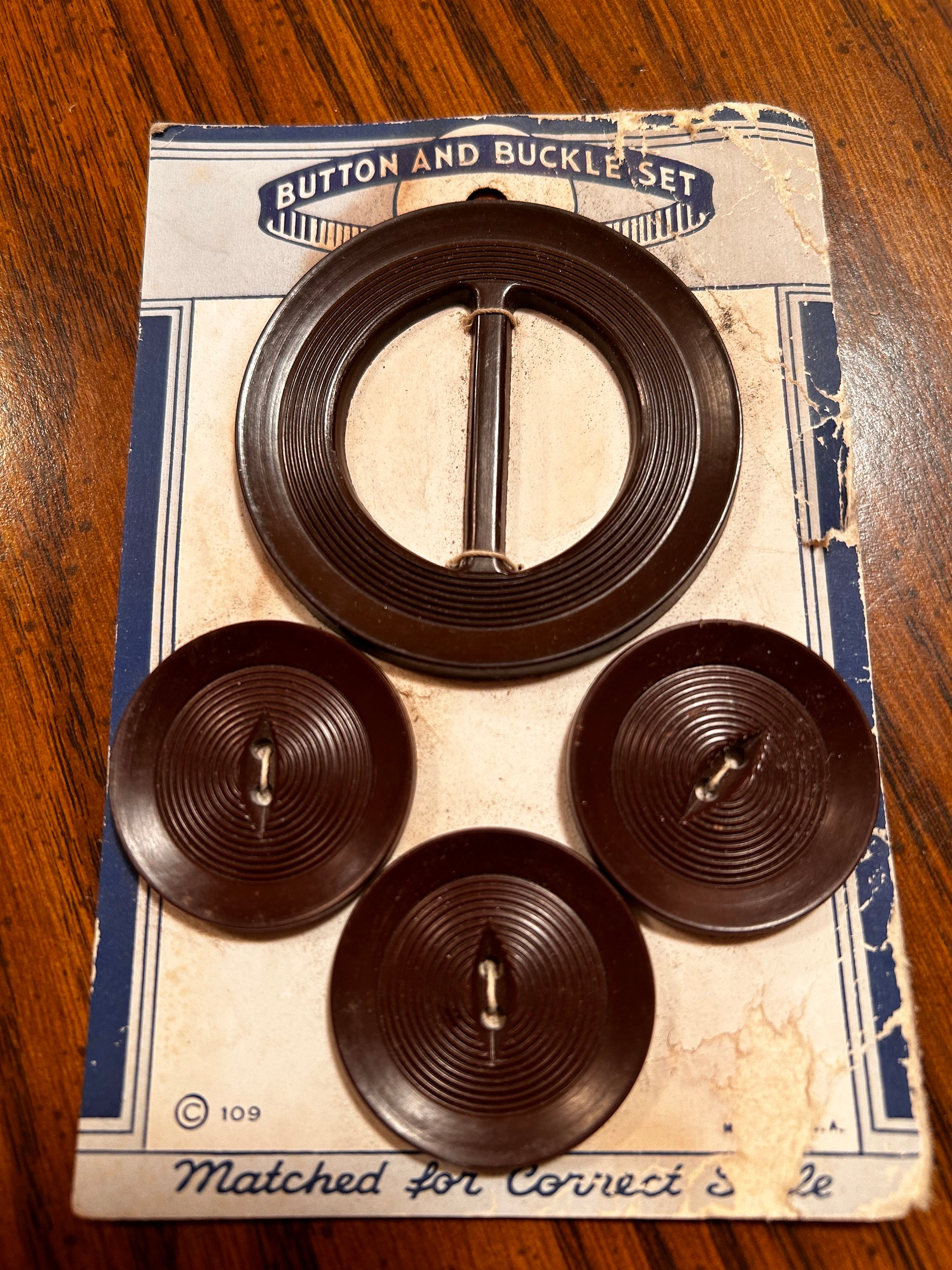 Great Set of 3 Vintage 1940s 1 3/8