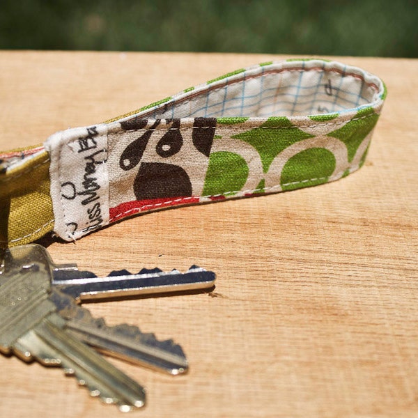 Miss Money Bags Keystrap Green Patchwork Piece