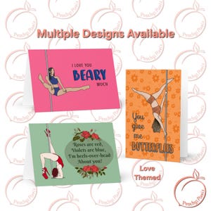 Pole Dance Love Themed Karten - Jubiläum, Valentines & Galentines. Mehrere Designs verfügbar