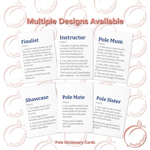 Pole Dance Dictionary Cards – Showcase, Instructor, Pole Mate & More