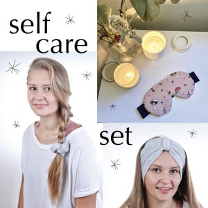 Self Care Gift Set in Heather Grey Terry Cloth image 1