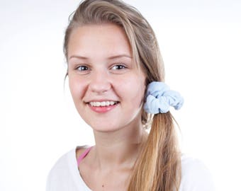 Beauty Routine Powder Blue Terry Cloth Scrunchie