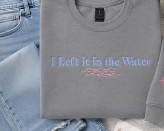 Baptism Inspired Custom Embroidered Sweatshirt with Personalized Date and Cross Detail