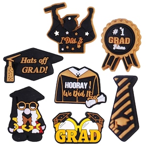 Graduation Shoe Charms for Clog Shoes –Fun Accessories for Grad Party Decorations