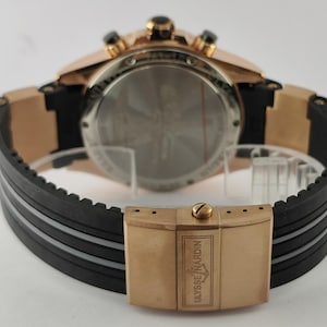Vintage Refurbished Ulysse Nardin Chronograph Black Men's Wristwatch All Working image 10