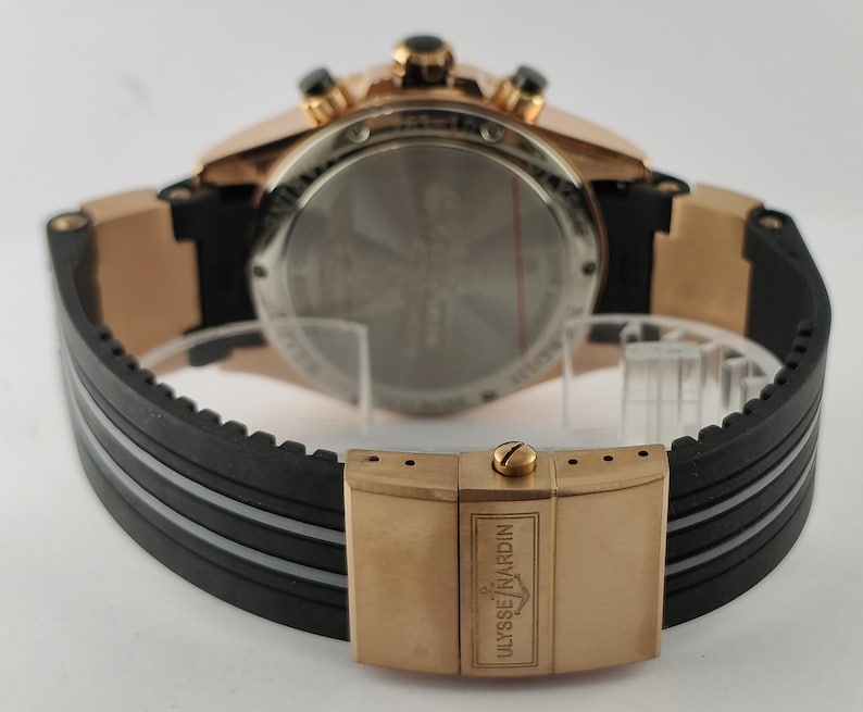 Vintage Refurbished Ulysse Nardin Chronograph Black Men's Wristwatch All Working image 10