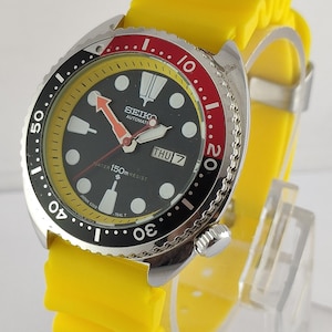 Vintage Seiko Diver Automatic Black Dial Cal.6309 Rotating Bezel Men&#39;s Watch Recently Service Free Shipping