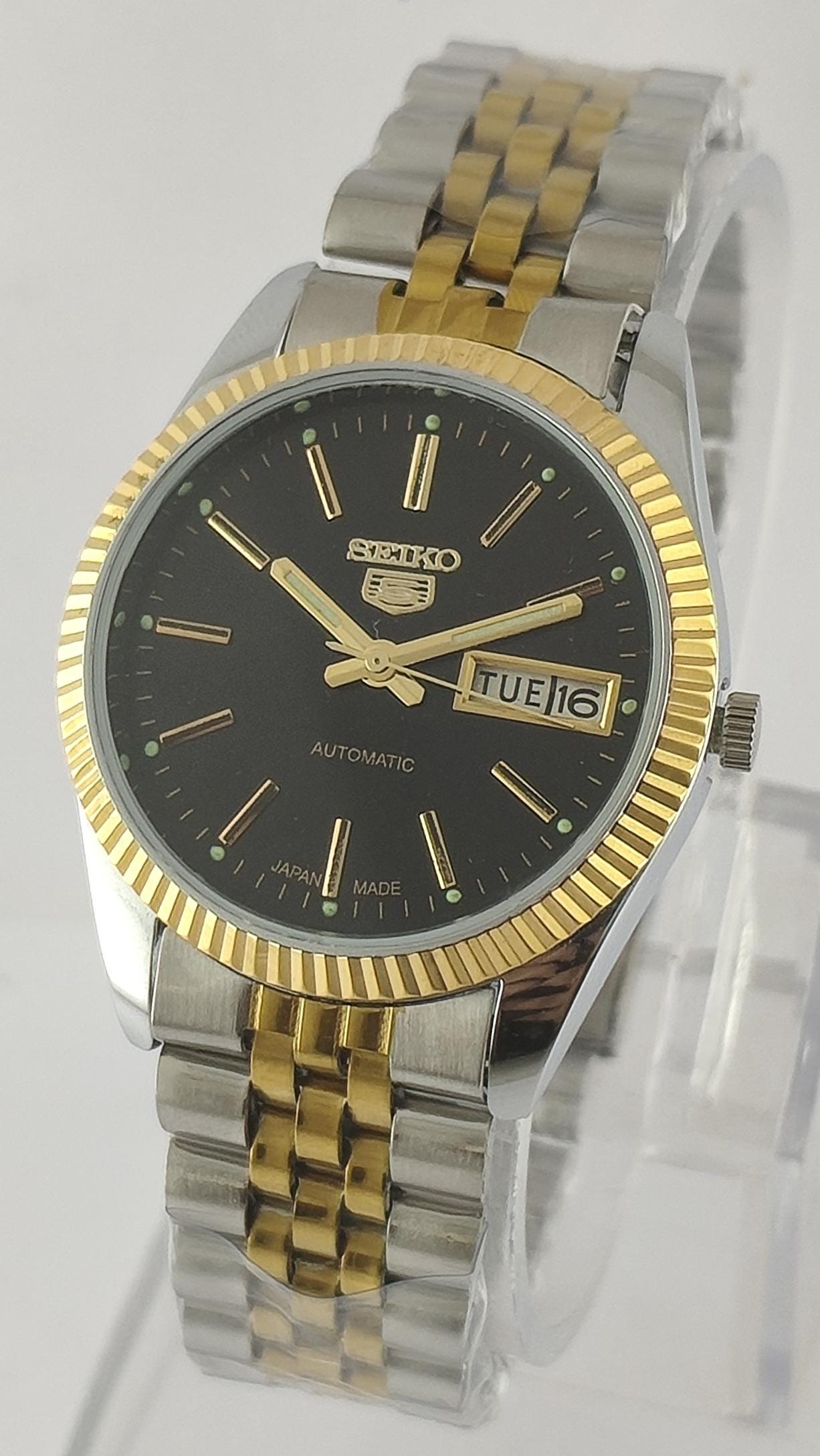 ✨SEIKO✨セイコー✨デイデイト✨ブラック文字盤✨ヴィンテージ✨腕時計✨ Seiko mod black - Etsy 日本