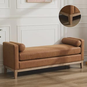 Custom genuine leather replacement cushions. window cushion cover, Ideal for benches, mid-century chairs, Leather Bench Cushion
