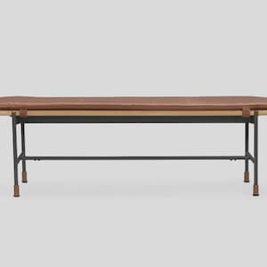 Custom genuine leather replacement cushions. window cushion cover, Ideal for benches, mid-century chairs, Leather Bench Cushion