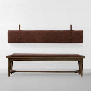 Custom genuine leather replacement cushions. window cushion cover, Ideal for benches, mid-century chairs, Leather Bench Cushion