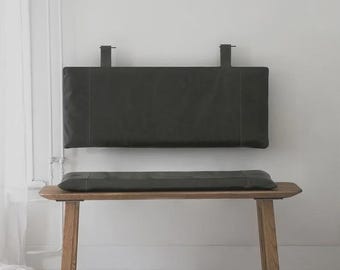 Custom genuine leather replacement cushions. window cushion cover, Ideal for benches, mid-century chairs, Leather Bench Cushion