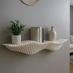 3D-Printed Wave Shelf - Modern Home Decor