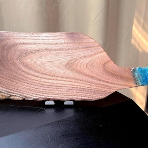 Whale-Shaped Walnut & Resin Charcuterie Board - Ocean Inspired