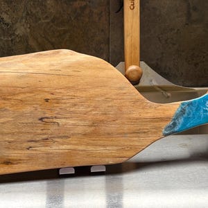 Whale Spalted Maple & Resin Charcuterie Board - Live Edge Serving Board