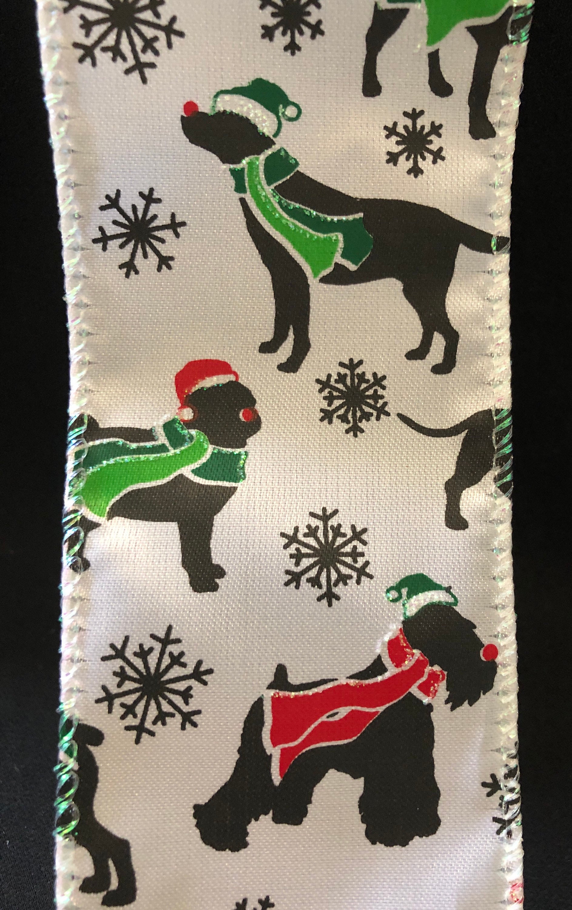 Christmas Holiday RED GREEN Scarf Hat Snow Variety Dog Breeds Dachshund ...