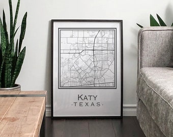 Katy Texas Map [Digital Download]