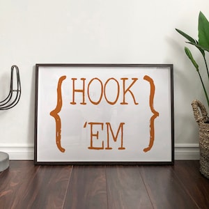 Hook &#39;Em Horns Print (University of Texas) [Digital Download]