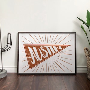 Austin Texas Pennant Print [Digital Download]