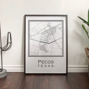 Carte de Pecos au Texas [Téléchargement numérique]