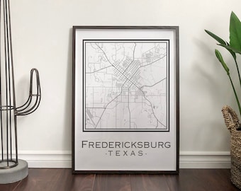 Fredericksburg, Texas Map [Digital Download]