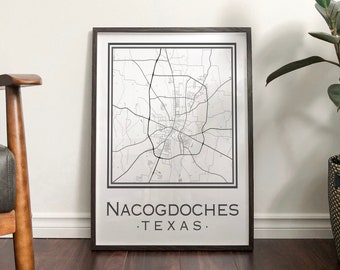 Carte de Nacogdoches au Texas [Téléchargement numérique]