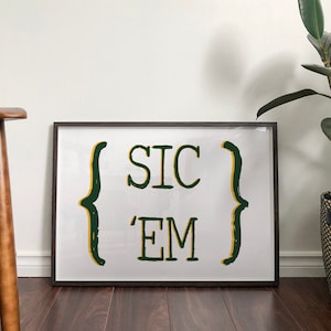 Sic 'Em Bears Print (Baylor) [Digital  Download]