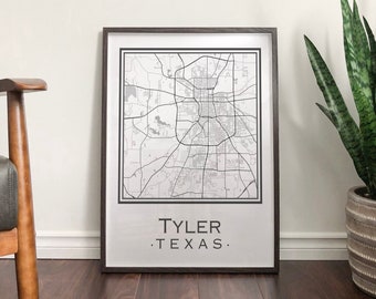 Mapa Tyler, Teksas [Pobieranie cyfrowe]