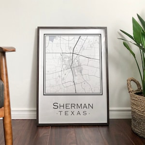 Carte du Sherman Texas [Téléchargement numérique]