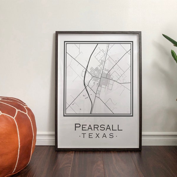 Pearsall Texas Map [Digital Download]