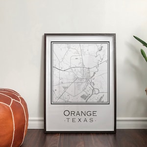 Orange Texas Map [Digital Download]
