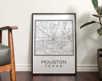 Houston Texas Map [Digital Download]