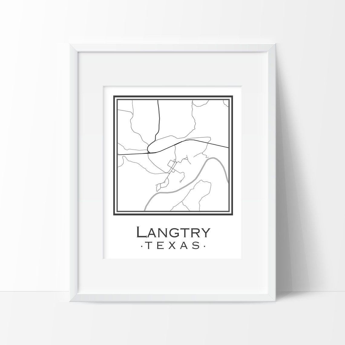 Langtry Texas Map digital Download Etsy