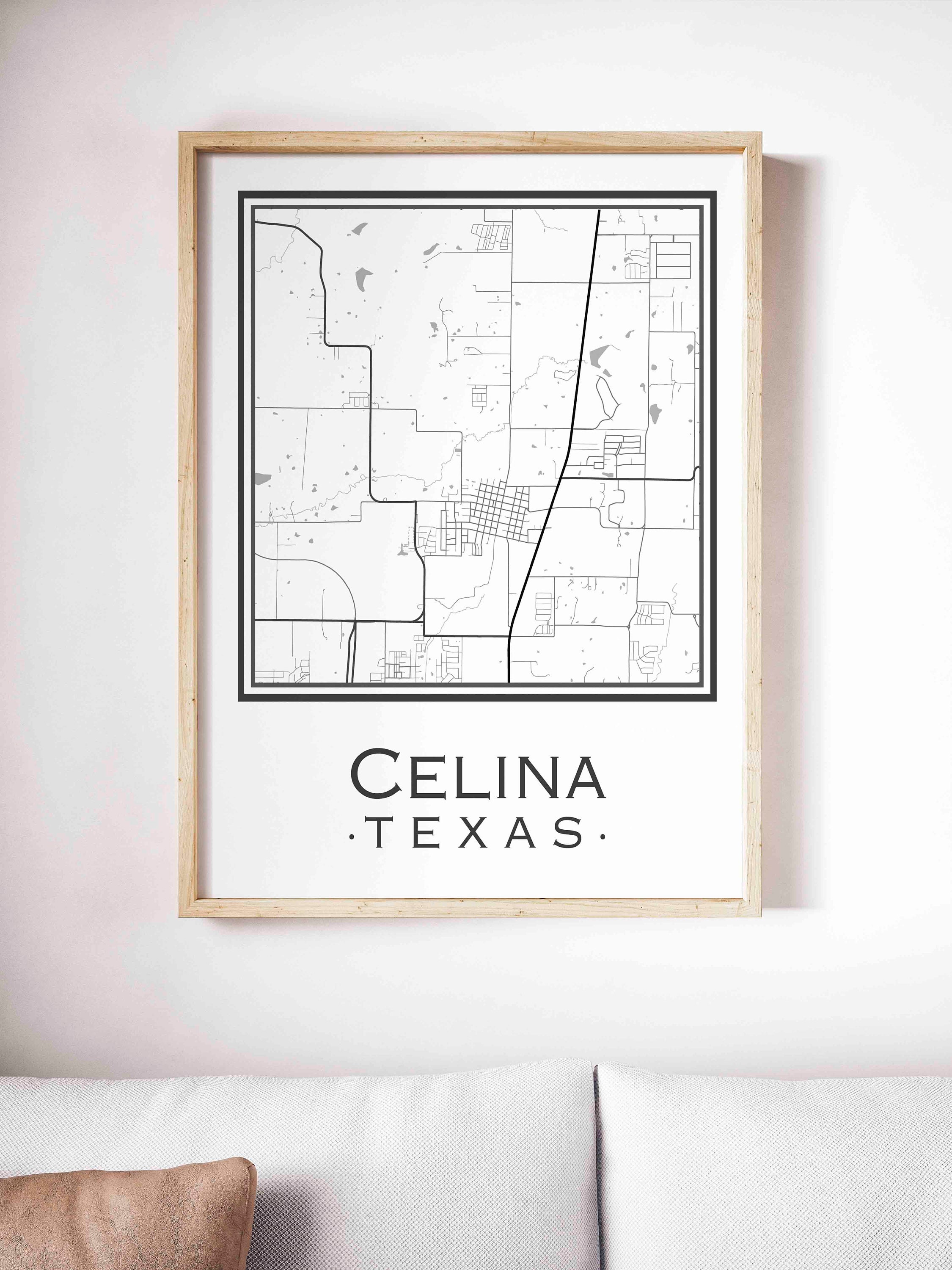 Celina Texas Map digital Download Etsy