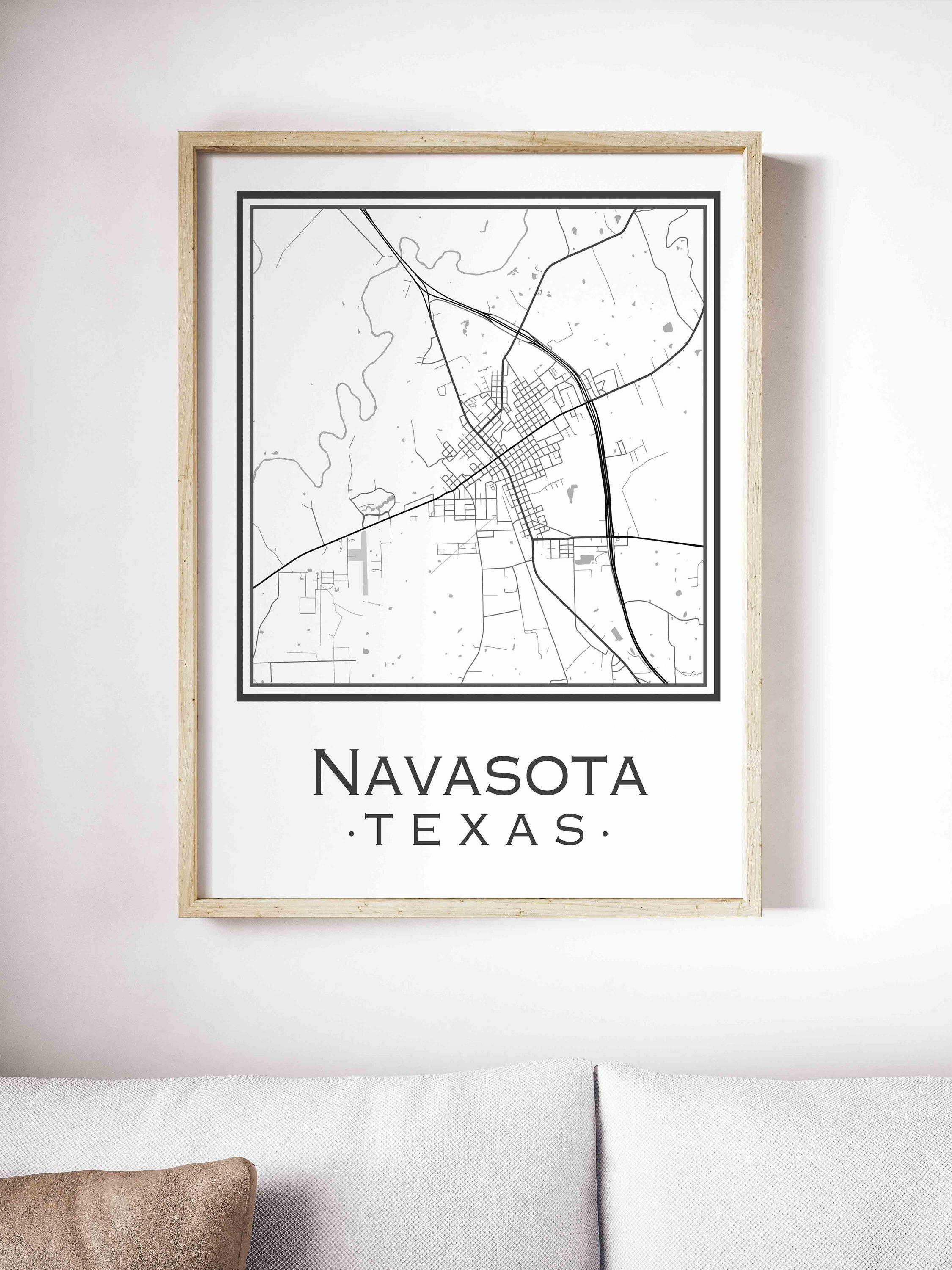 Navasota Texas Map digital Download Etsy