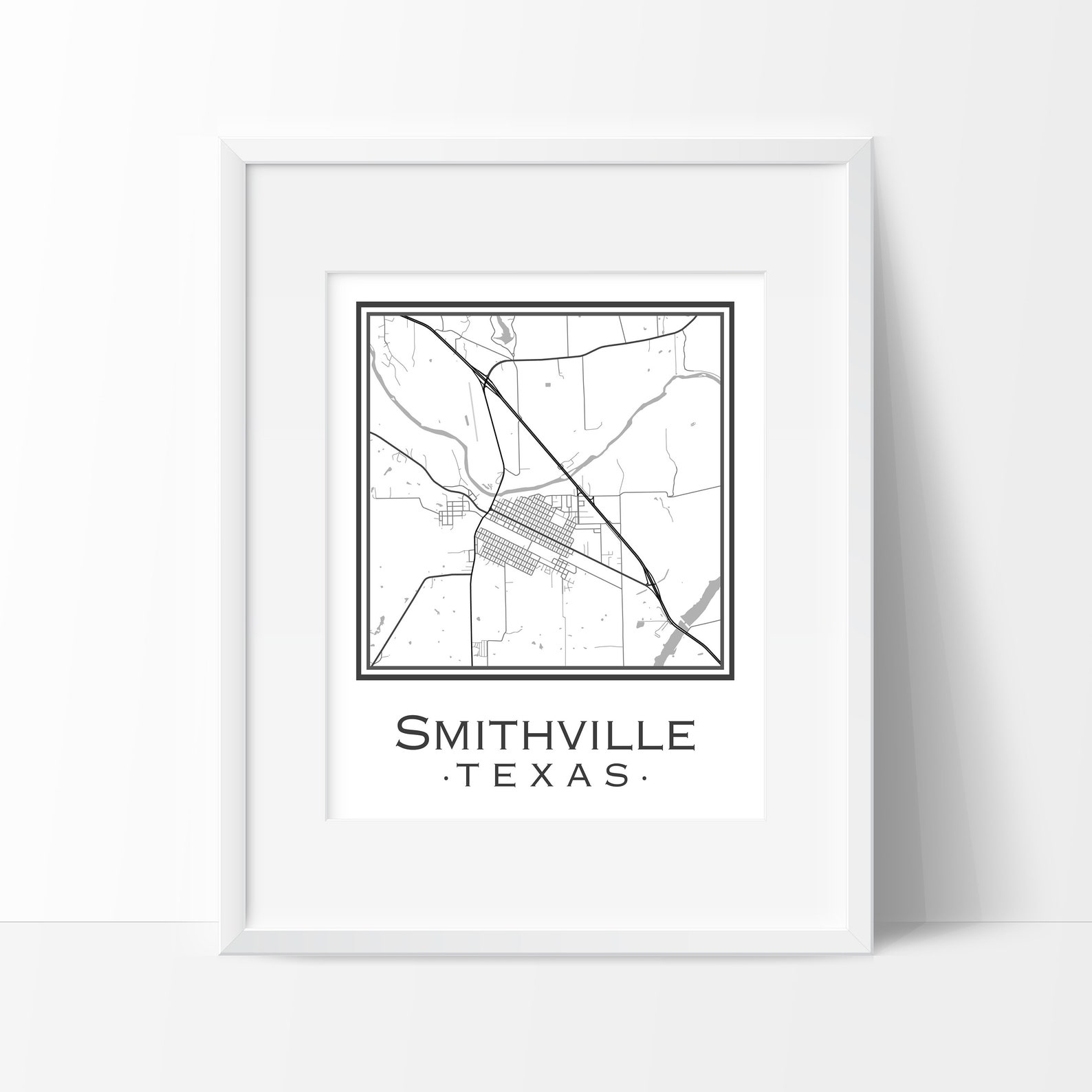 Smithville Texas Map digital Download Etsy