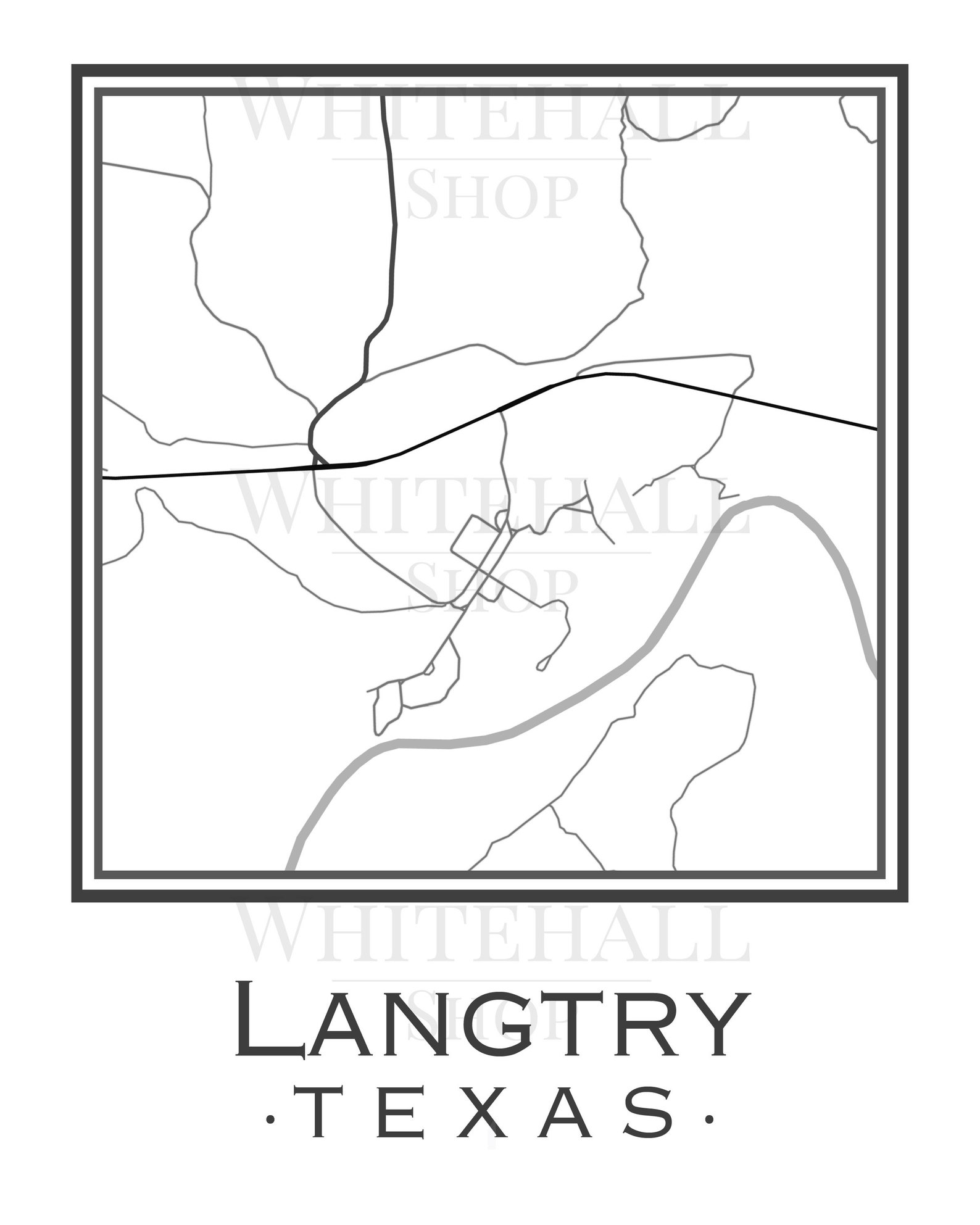 Langtry Texas Map digital Download Etsy