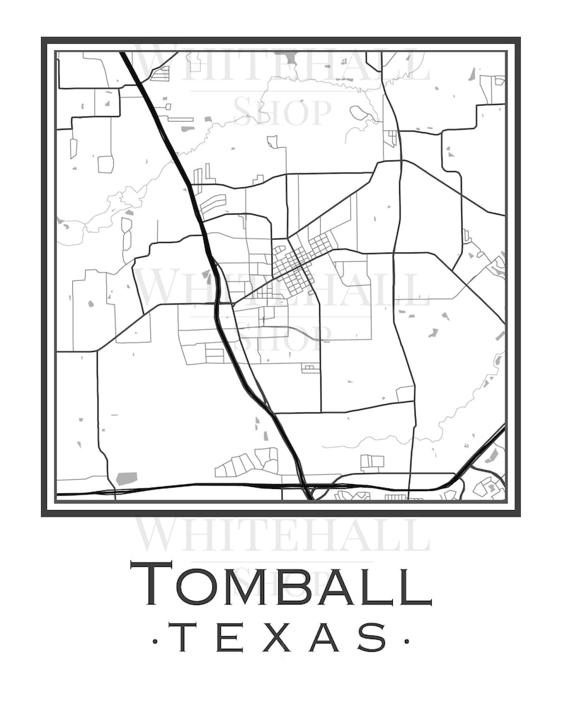 Tomball Texas Map [digital Download] - Etsy
