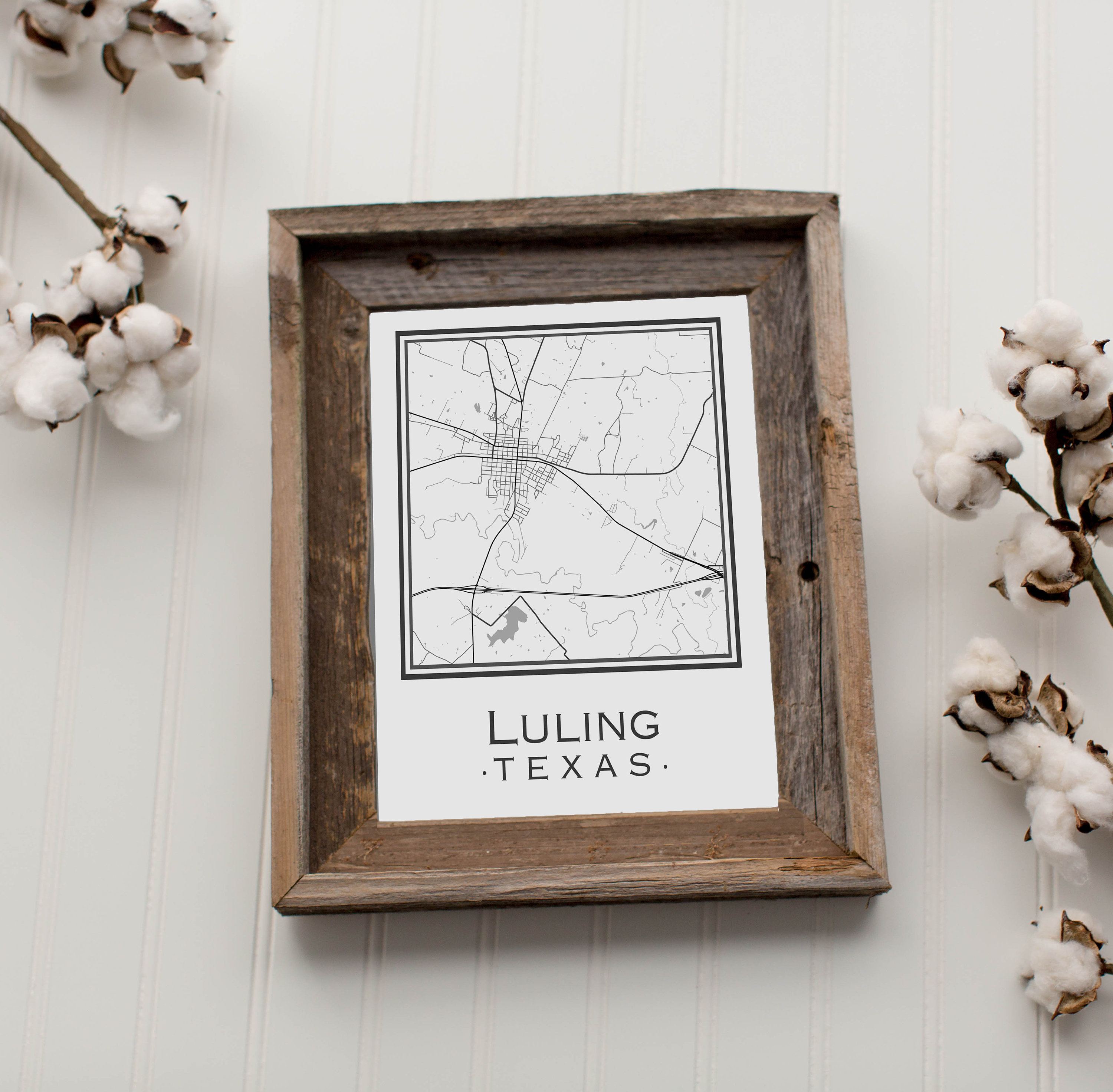 Luling Texas Map digital Download Etsy
