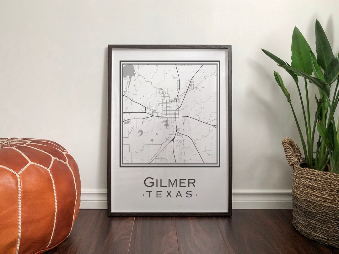 Gilmer Texas Map digital Download Etsy