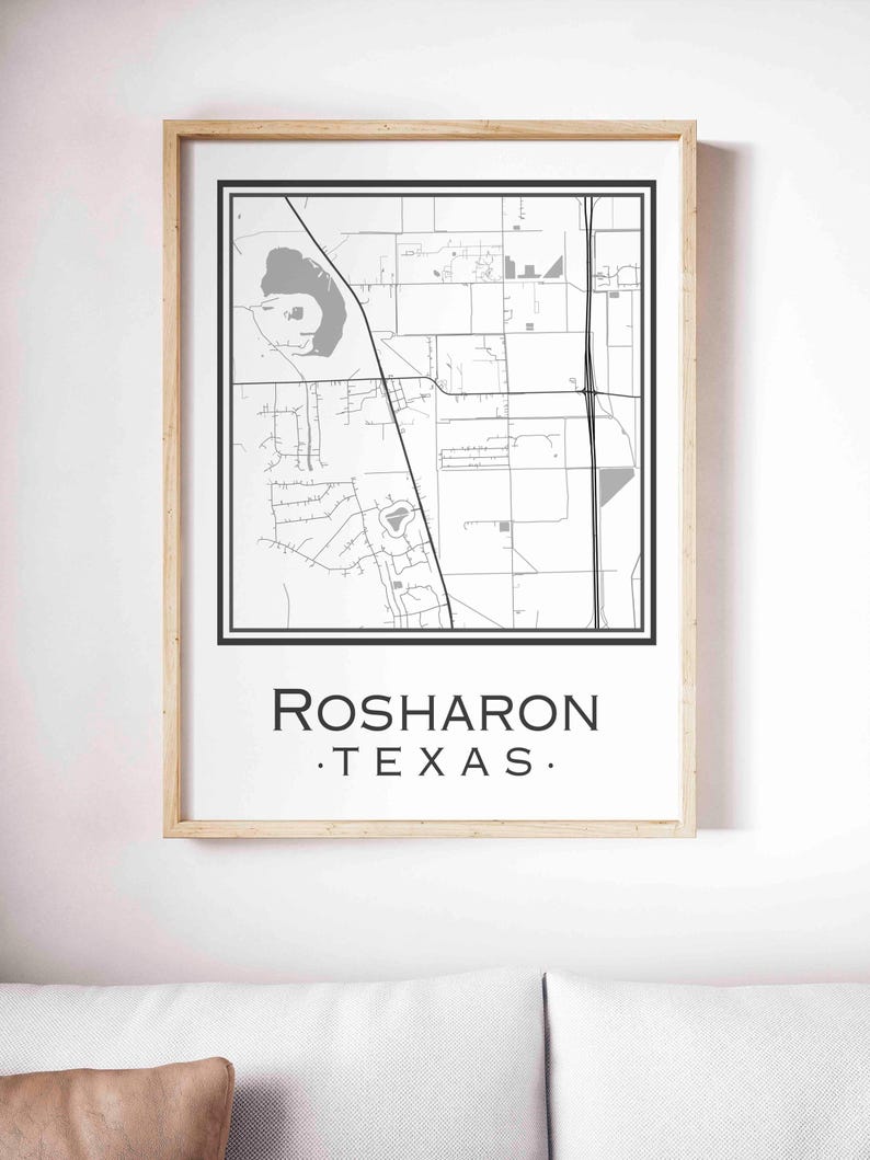 Rosharon Texas Map [digital Download] - Etsy