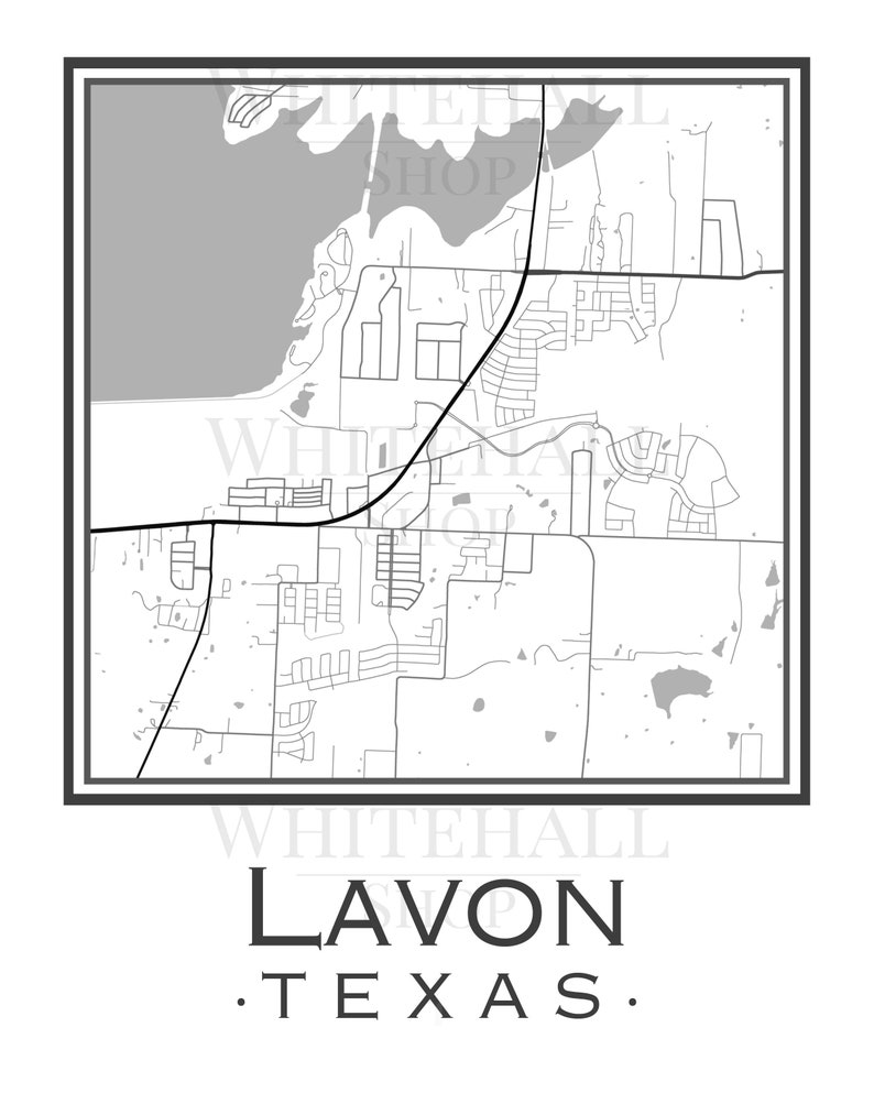 Lavon Texas Map [digital Download] - Etsy