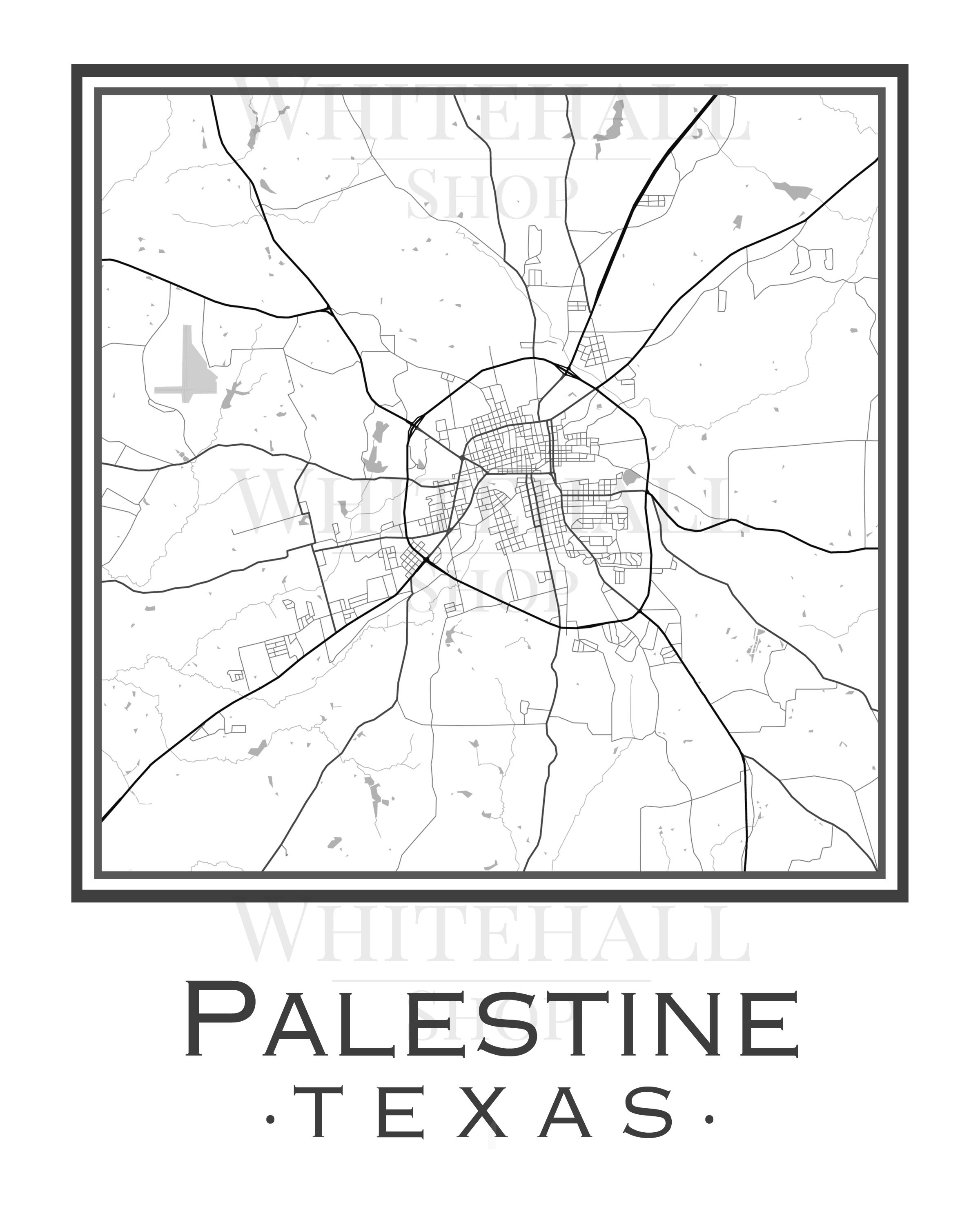 Palestine Texas Map digital Download - Etsy