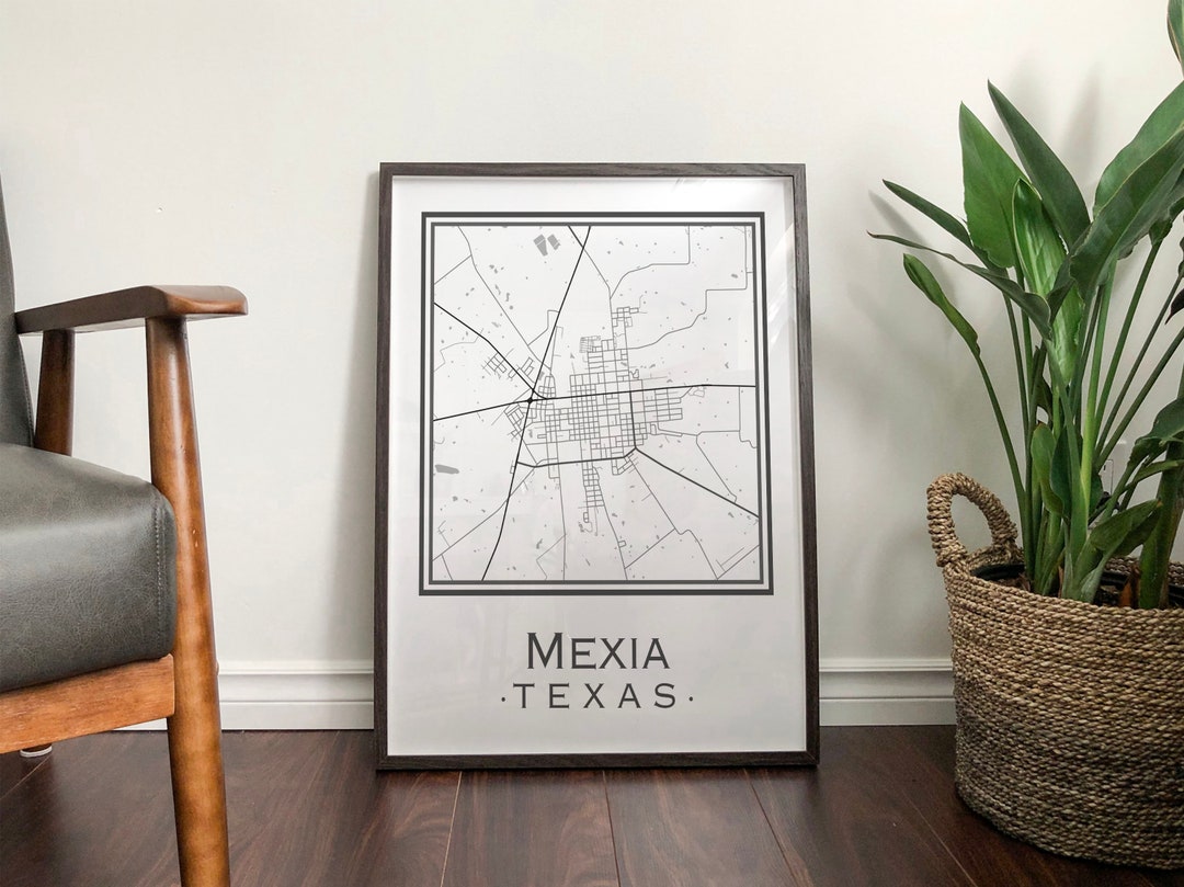 Mexia Texas Map digital Download Etsy