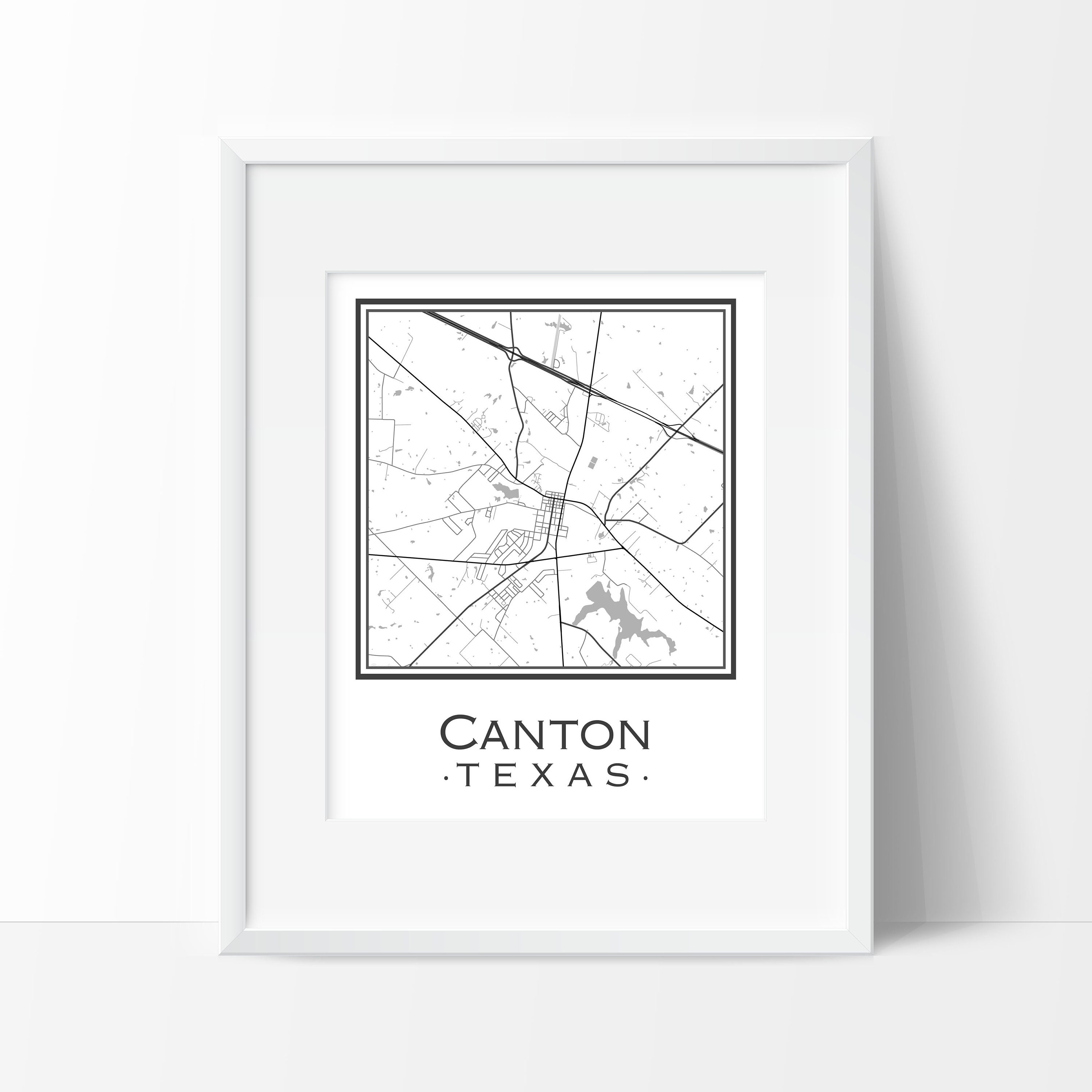Canton Texas Map digital Download - Etsy